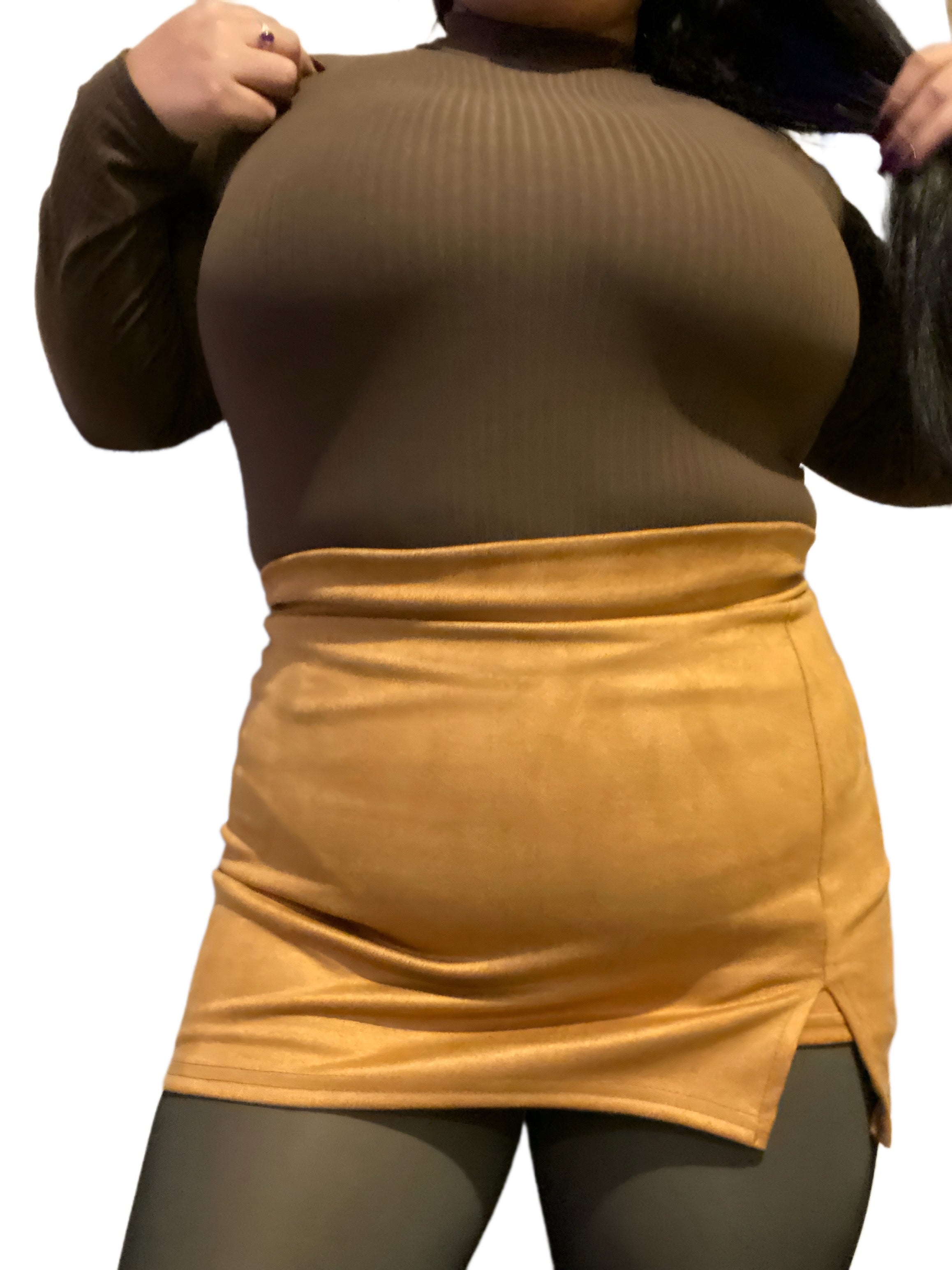 Falda Camila Gamuza