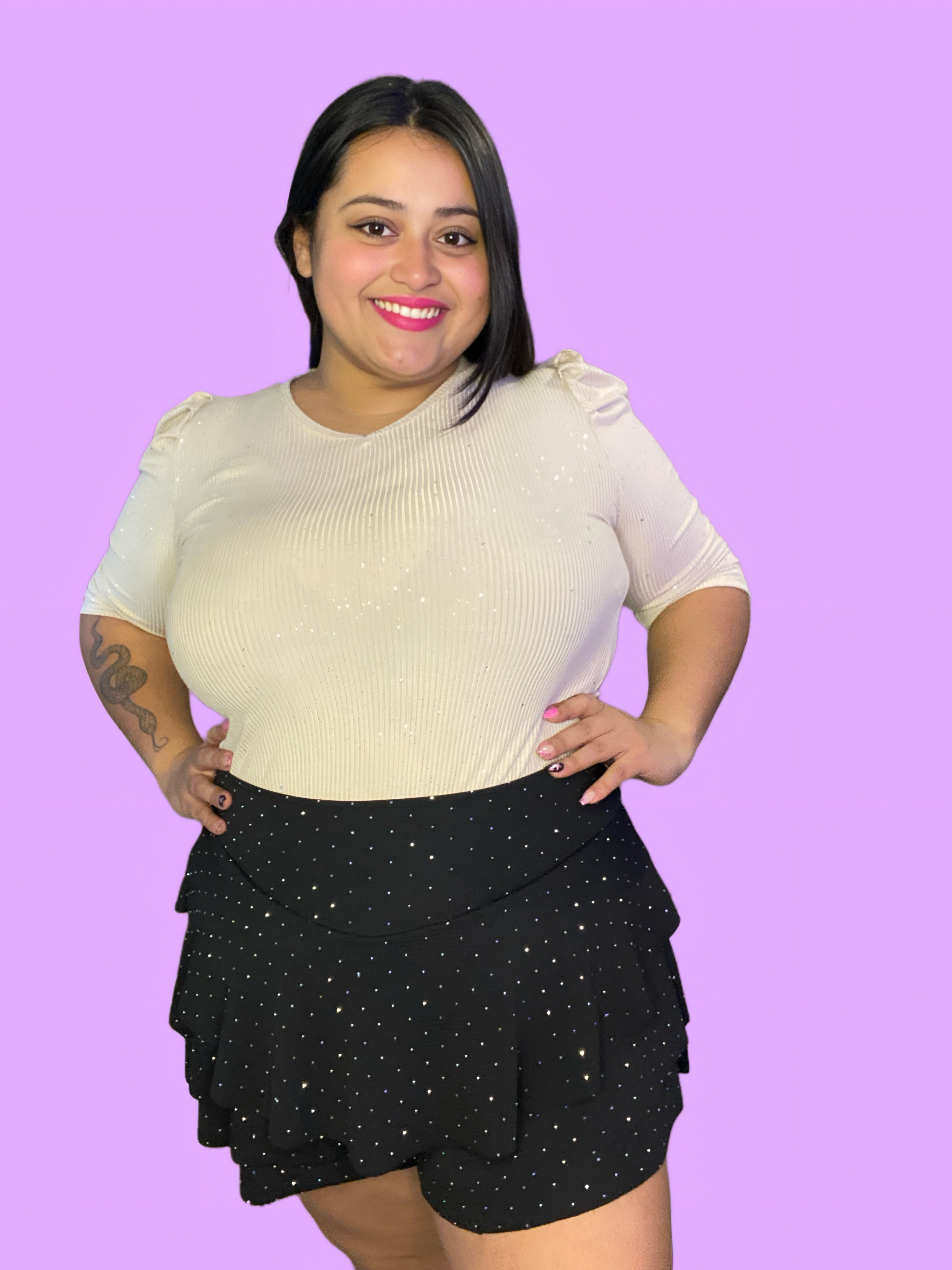 Falda brillos