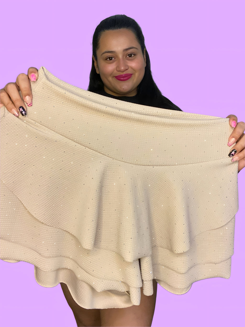 Falda brillos